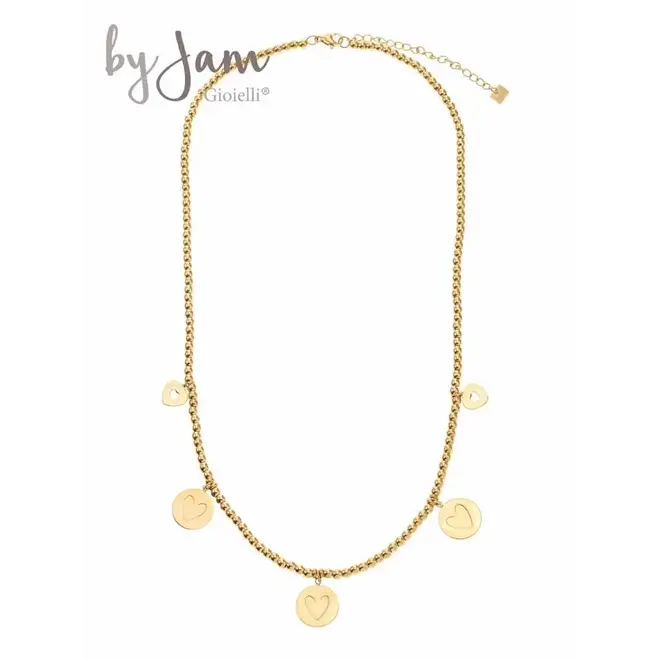 By Jam Gioielli Ketting met bolletjes en hartjes