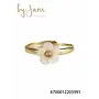 By Jam Ring met beige bloem klein