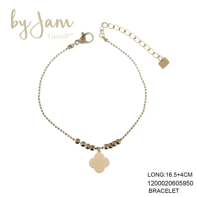 By Jam Armband met klaver bedel