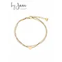 By Jam dubbele Armband met steentjes en hartdetail