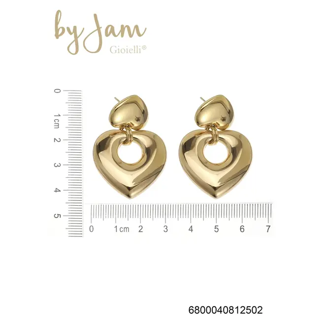 By Jam Gioielli studs dubbel hart