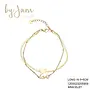 By Jam dubbele armband met love en hart bedel