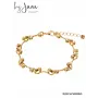 By Jam armband met gehamerde schakels en bolletjes