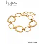 By Jam Armband met gehamerde details en grove schakels