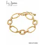 By Jam Armband met gehamerde grove schakels