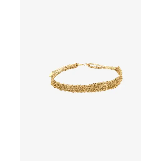 By Jam armband Stainless steel touw goud