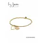 By Jam armband elastiek met hart en munt bedel