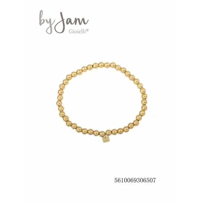By Jam armband elastiek met bolletjes