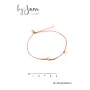 By Jam armband roze touw met klein hartje