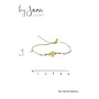 By Jam armband turquoise touw met klavertje