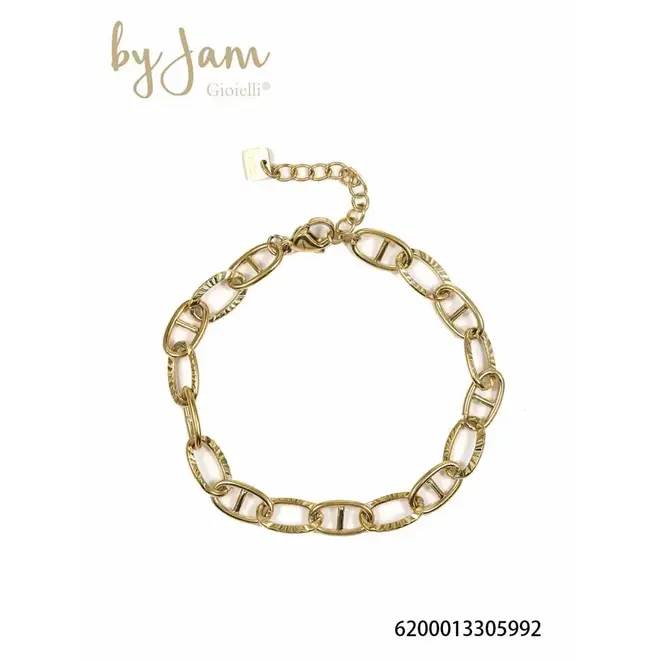 By Jam armband met scheepsschakel