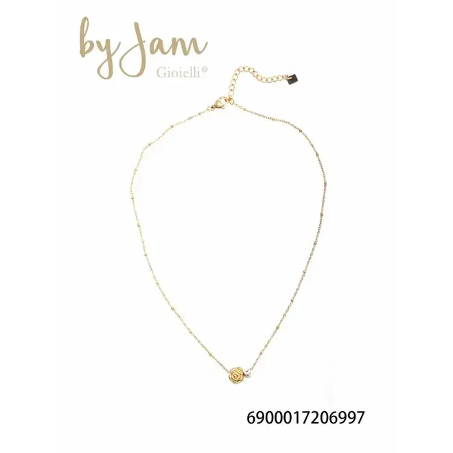 By Jam Ketting met roosje en stras steentje