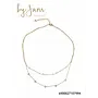By Jam dubbele Ketting met hartjes en steentjes