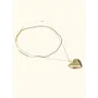 By Jam dubbele ketting met platte schakel en hart bedel