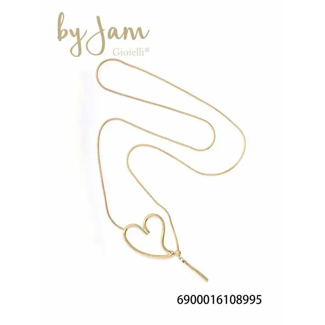 By Jam lange ketting met hart