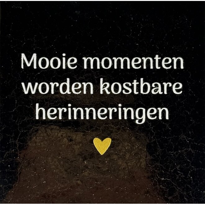 Tegel Mooie momenten worden kostbare herinneringen goud/creme(goud)