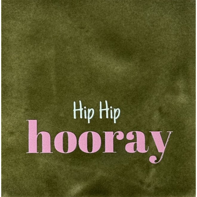 Tegel hip hip hooray olijf/warmroze(lichtgroen)