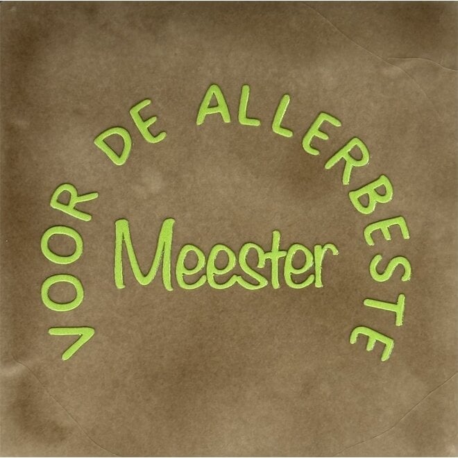 Tegel voor de allerbeste meester taupe/lime