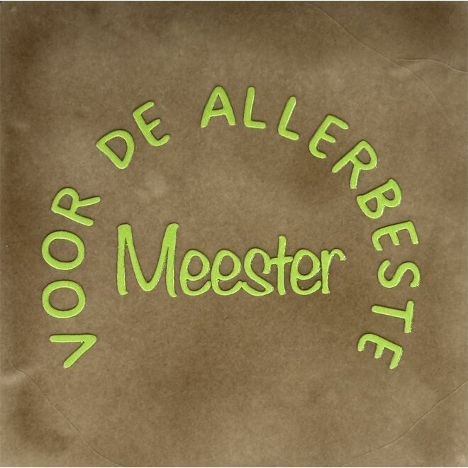 Tegel voor de allerbeste meester taupe/lime