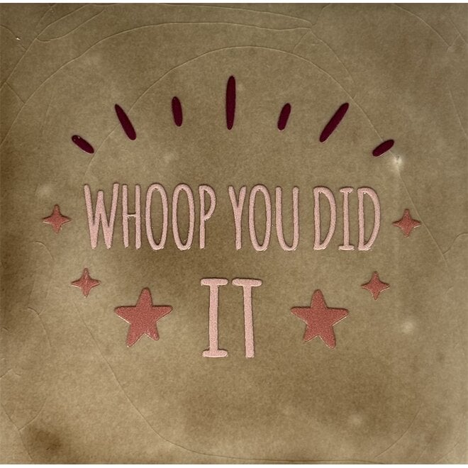 Tegel whoop you did it nieuw taupe/nude roze(cherry-taupe)