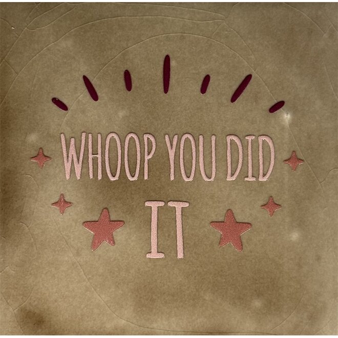 Tegel whoop you did it nieuw taupe/nude roze(cherry-taupe)