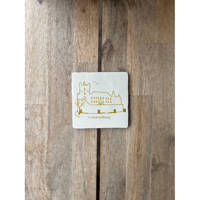 Tegel 'Kasteel Huis Bergh' Creme/Goud