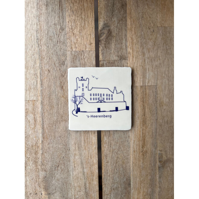 Tegel 'Kasteel Huis Bergh' delftsblauw