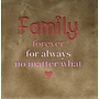 Tegel  family forever for always no matter what NIEUW taupe/combi