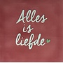 Tegel alles is liefde nieuw roze/lichtgroen(mint)