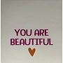 Tegel you are beautiful nieuw creme/knalroze(oranje)