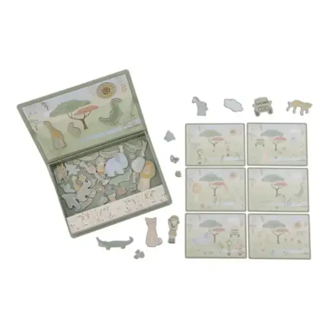 Magnetisch speelbord - Safari Friends