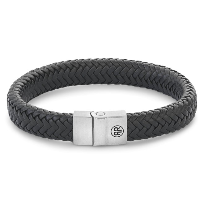 Full Metal Leather - Full Metal Herringbone Black Matt L