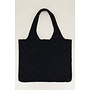 Zwarte tas met gebreid patroon