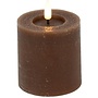 Stompkaars rustiek Ø7,5CM x H8CM LED Bruin