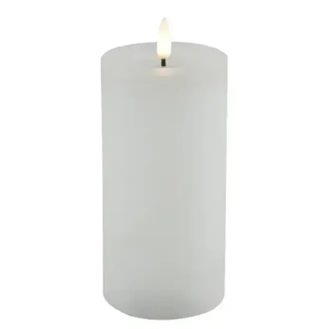 Stompkaars rustiek Ø7,5CM x H15CM LED Wit