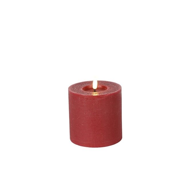LED Kaars Stomp Ø10CM Lyon S rood-10x10x10CM