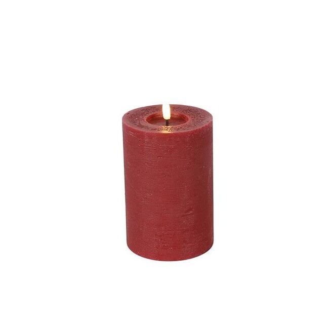 LED Kaars Stomp Ø10CM Lyon M rood-10x10x15CM