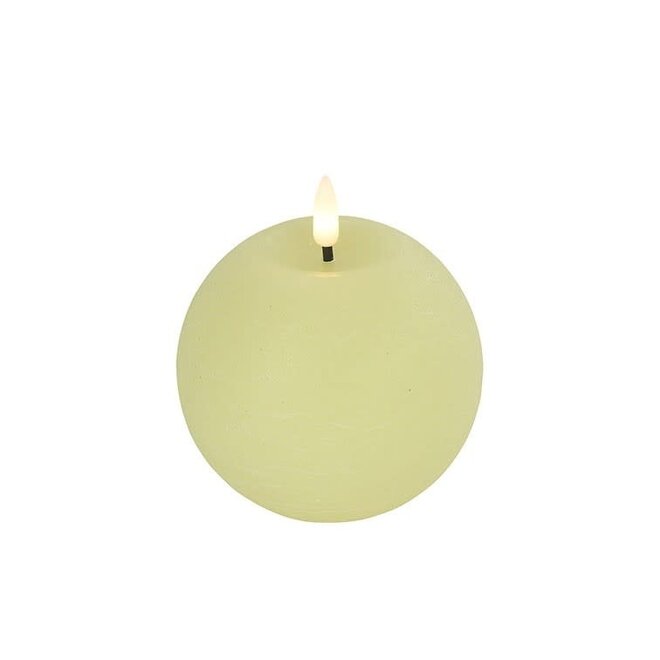 LED Kaars Bol Lyon M crème-10x10x11CM