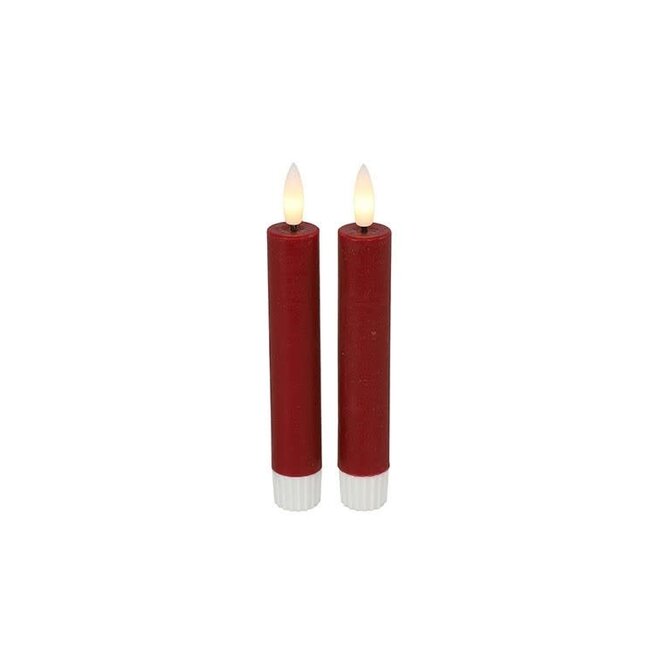 LED Kaars Diner Ø2,2CM Lyon S s2 rood-2x2x15CM