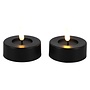 LED Kaars Maxi theelicht Ø6,7CM ro Lyonie s2 zwart-6,7x6,7x5,5CM