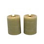 LED Kaars Stomp Ø5CM ro Lyon s2 beige-5x5x9CM