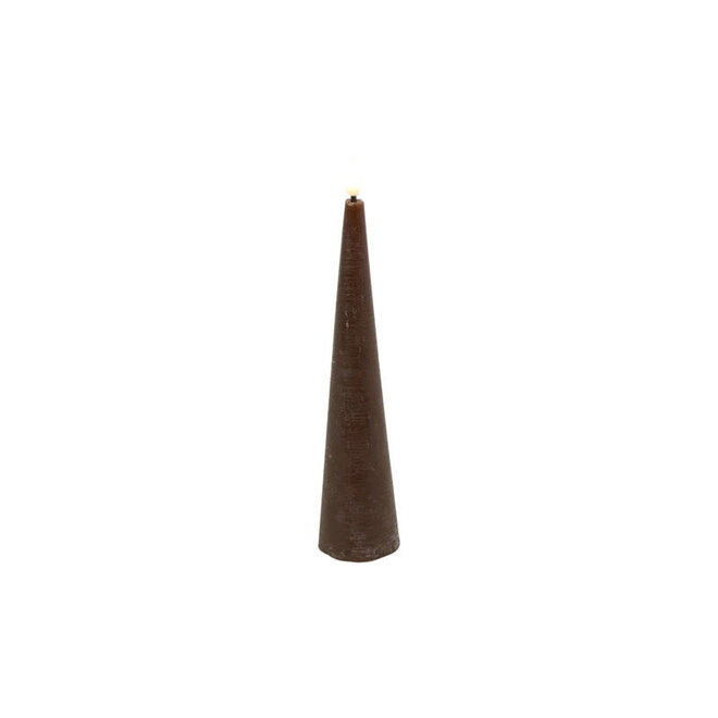 LED Kaars Kegel Ø5CM ko Lyon S bruin-5x5x22CM