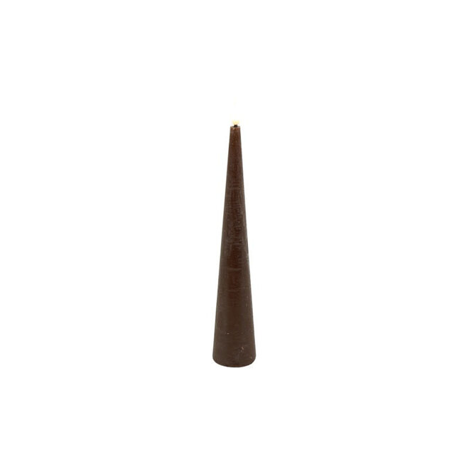LED Kaars Kegel Ø5CM ko Lyon L bruin-5x5x26,5CM