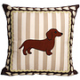 Kussen Teckel Fluweel Bruin 45x45cm