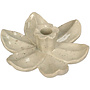 Kandelaar Bloem Keramiek Beige 17x17x4.5cm