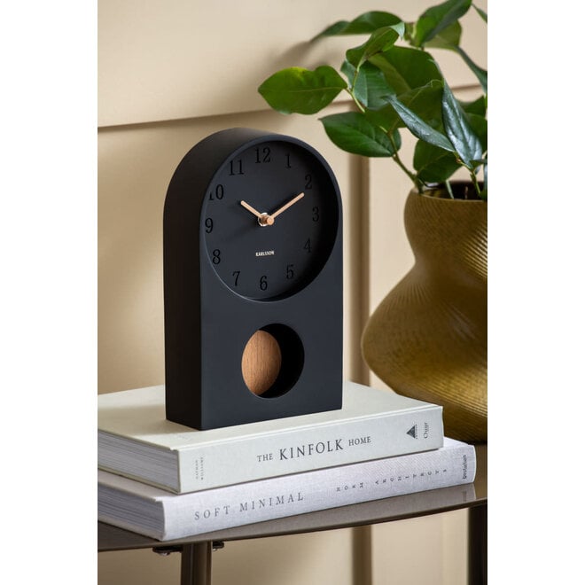 Tafelklok Karlsson klok Paris Arch with Pendulum Black