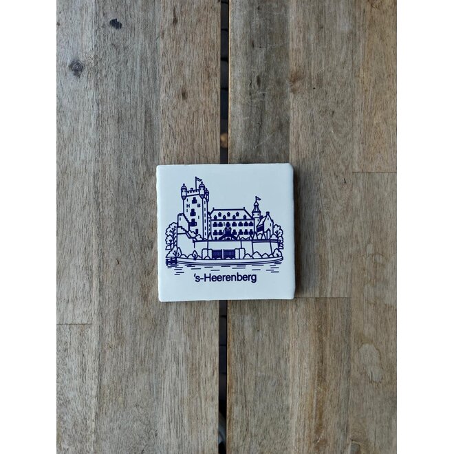 Tegel 'Kasteel Huis Bergh' delftsblauw NIEUW