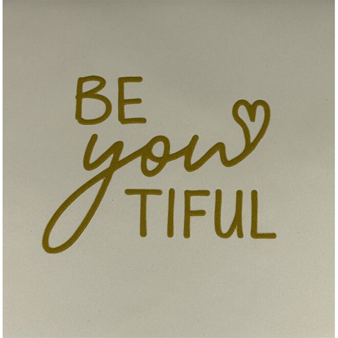Tegeltje beYOUtiful nieuw creme/goud