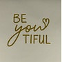 Tegeltje beYOUtiful nieuw creme/goud