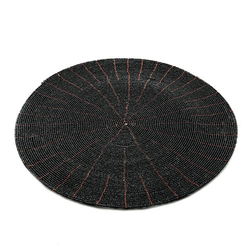 Bazar Bizar The Beaded Placemat - Black - 30 cm Bazar Bizar The Beaded Placemat - Black - 30 cm